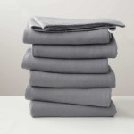 ПРОМО комплект - сиви поларени одеяла 130х160 см.  